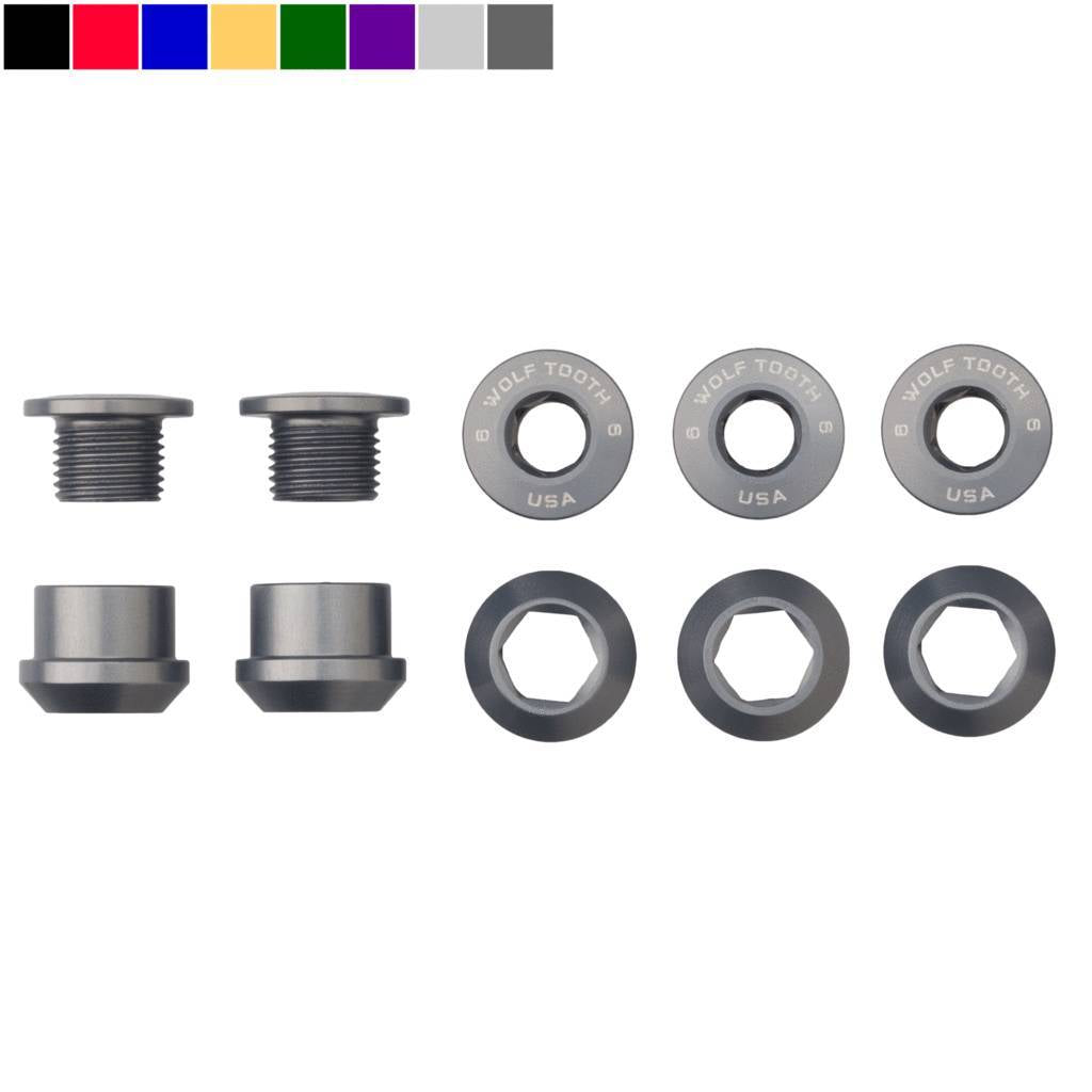 Set of 5 Chainring Bolts+Nuts for 1X