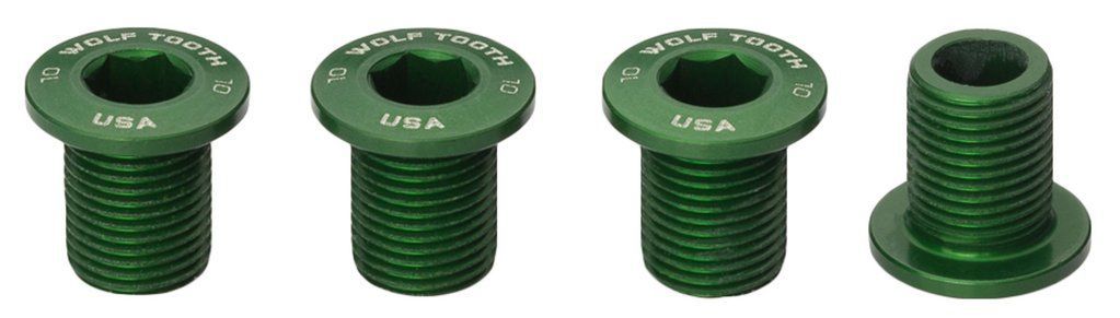 Set of 4 Chainring Bolts for M8 threaded chainrings (10 mm long)