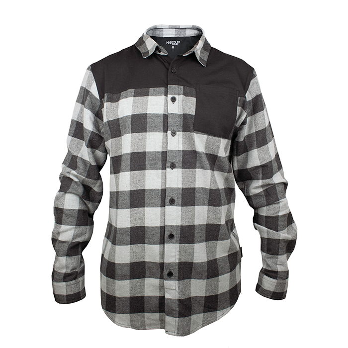FlexTop Flannel - Grey & Black