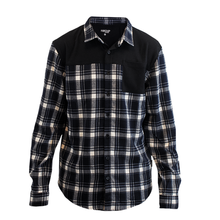 FlexTop Flannel - Navy & White