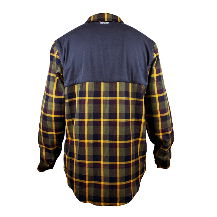FlexTop Flannel - Gold & Olive