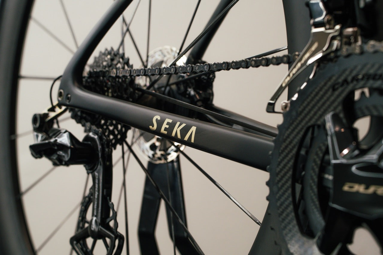 Dura-Ace Antrieb mit Carbon-Ti Kettenblatt