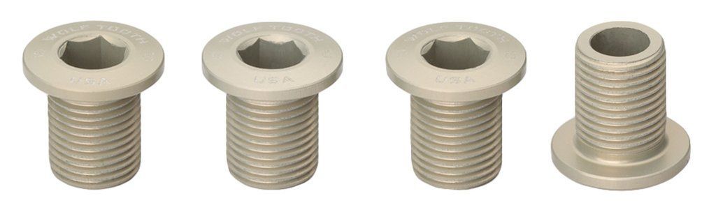 Set of 4 Chainring Bolts for M8 threaded chainrings (10 mm long)